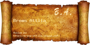 Brems Attila névjegykártya